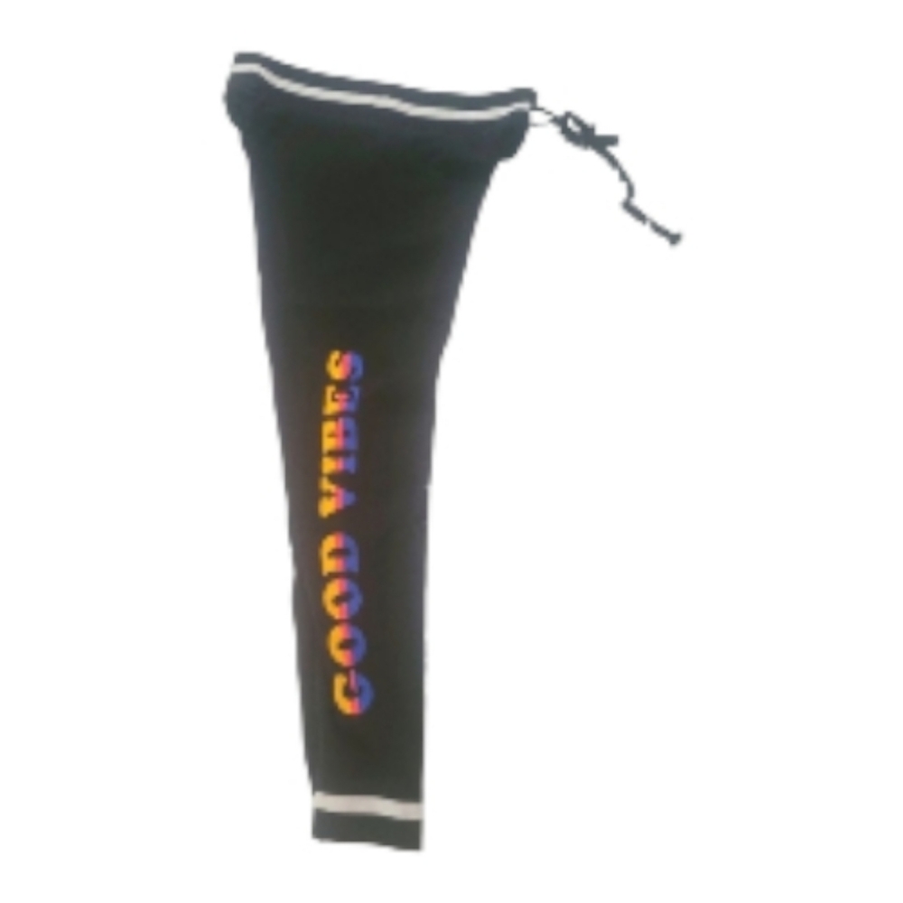 Victoria Sec Yoga Black Joggers with Colorful Print